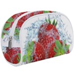 Red Strawberries Water Squirt Strawberry Fresh Splash Drops Make Up Case (Large)