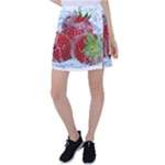 Red Strawberries Water Squirt Strawberry Fresh Splash Drops Tennis Skirt