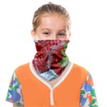 Red Strawberries Water Squirt Strawberry Fresh Splash Drops Face Covering Bandana (Kids)