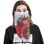 Red Strawberries Water Squirt Strawberry Fresh Splash Drops Face Covering Bandana (Triangle)