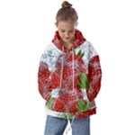 Red Strawberries Water Squirt Strawberry Fresh Splash Drops Kids  Oversized Hoodie