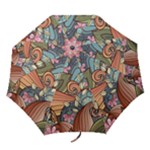 Multicolored Flower Decor Flowers Patterns Leaves Colorful Folding Umbrellas