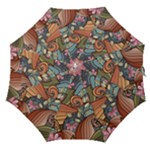 Multicolored Flower Decor Flowers Patterns Leaves Colorful Straight Umbrellas