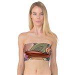 Multicolored Flower Decor Flowers Patterns Leaves Colorful Bandeau Top