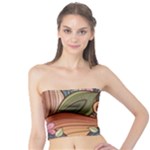 Multicolored Flower Decor Flowers Patterns Leaves Colorful Tube Top