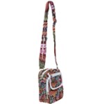 Multicolored Flower Decor Flowers Patterns Leaves Colorful Shoulder Strap Belt Bag