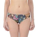 Multicolored Flower Decor Flowers Patterns Leaves Colorful Hipster Bikini Bottoms