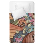 Multicolored Flower Decor Flowers Patterns Leaves Colorful Duvet Cover Double Side (Single Size)