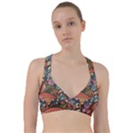 Multicolored Flower Decor Flowers Patterns Leaves Colorful Sweetheart Sports Bra