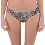 Multicolored Flower Decor Flowers Patterns Leaves Colorful Reversible Hipster Bikini Bottoms