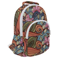 Rounded Multi Pocket Backpack 