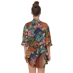 Open Front Chiffon Kimono 