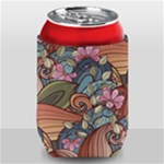 Multicolored Flower Decor Flowers Patterns Leaves Colorful Can Holder