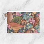 Multicolored Flower Decor Flowers Patterns Leaves Colorful Canvas Cosmetic Bag (Large)