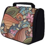 Multicolored Flower Decor Flowers Patterns Leaves Colorful Full Print Travel Pouch (Big)