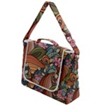 Multicolored Flower Decor Flowers Patterns Leaves Colorful Box Up Messenger Bag