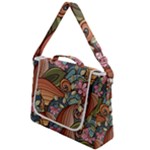 Multicolored Flower Decor Flowers Patterns Leaves Colorful Box Up Messenger Bag