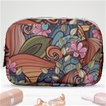 Multicolored Flower Decor Flowers Patterns Leaves Colorful Make Up Pouch (Small)