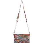 Multicolored Flower Decor Flowers Patterns Leaves Colorful Mini Crossbody Handbag