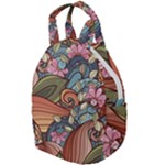 Multicolored Flower Decor Flowers Patterns Leaves Colorful Travel Backpack