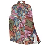 Multicolored Flower Decor Flowers Patterns Leaves Colorful Double Compartment Backpack