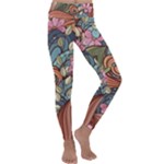 Multicolored Flower Decor Flowers Patterns Leaves Colorful Kids  Lightweight Velour Classic Yoga Leggings