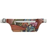 Multicolored Flower Decor Flowers Patterns Leaves Colorful Active Waist Bag