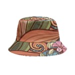 Multicolored Flower Decor Flowers Patterns Leaves Colorful Bucket Hat