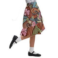 Kids  Ruffle Flared Wrap Midi Skirt 