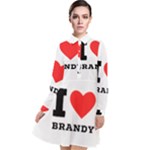 I love brandy Long Sleeve Chiffon Shirt Dress