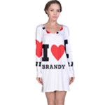 I love brandy Long Sleeve Nightdress