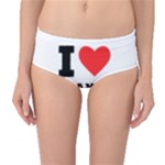 I love brandy Mid-Waist Bikini Bottoms