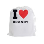 I love brandy Drawstring Pouch (XL)