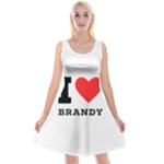 I love brandy Reversible Velvet Sleeveless Dress