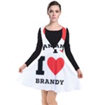 I love brandy Plunge Pinafore Dress