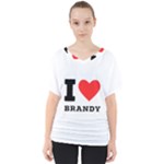 I love brandy V-Neck Dolman Drape Top