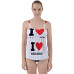 I love brandy Twist Front Tankini Set