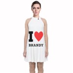 I love brandy Velvet Halter Neckline Dress 