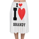 I love brandy Velvet Flared Midi Skirt