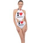 I love brandy Halter Side Cut Swimsuit