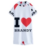 I love brandy Kids  Boyleg Half Suit Swimwear