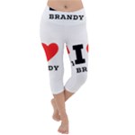 I love brandy Lightweight Velour Capri Yoga Leggings