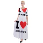 I love brandy Half Sleeves Maxi Dress