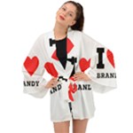 I love brandy Long Sleeve Kimono