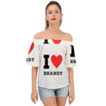 I love brandy Off Shoulder Short Sleeve Top