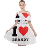 I love brandy Cut Out Shoulders Chiffon Dress