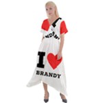 I love brandy Cross Front Sharkbite Hem Maxi Dress