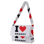 I love brandy Full Print Messenger Bag (M)