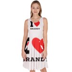 I love brandy Knee Length Skater Dress With Pockets