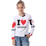 I love brandy Kids  Long Sleeve Tee with Frill 